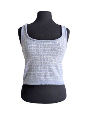 RW&CO Plaid Knit Cropped Tank Top | Size S